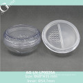 AG-LN-LP0020A AGPM Cosmetic Packing Plastic Empty Custom Oblate Patterned-cap Loose Powder Case